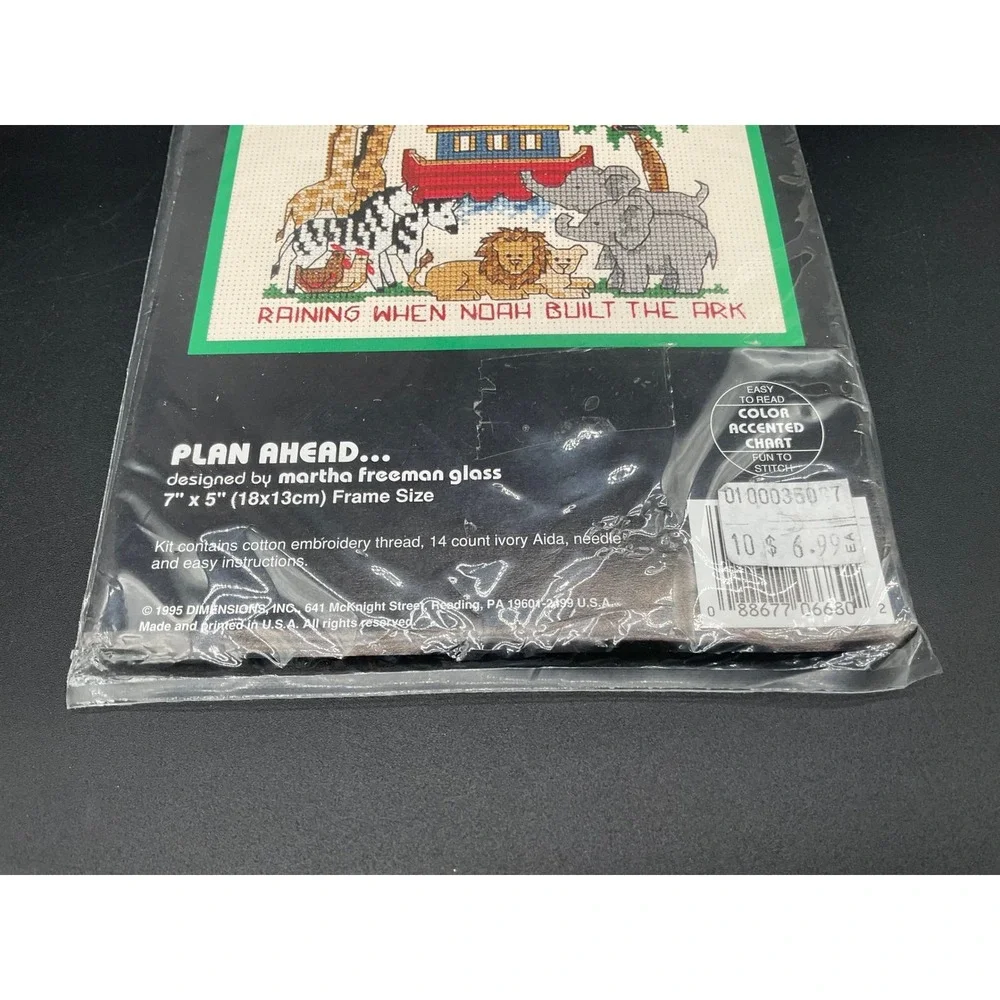Dimensions Plan Ahead Cross Stitch Kit Noah Ark Animals With Funny Quote‎
